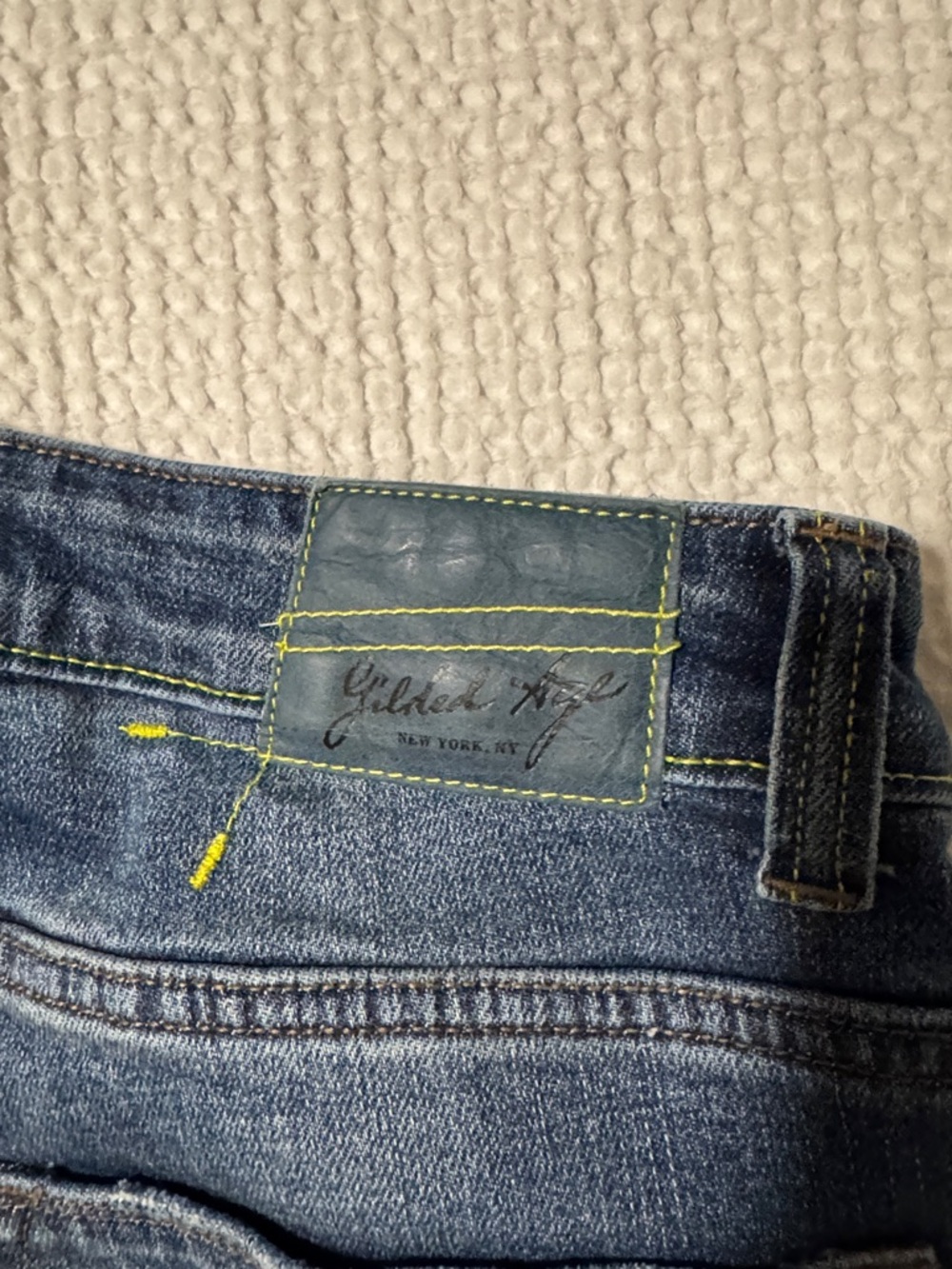 Anthropologie Women's Blue Faded Straight-Leg Jeans - Picture 4 of 5